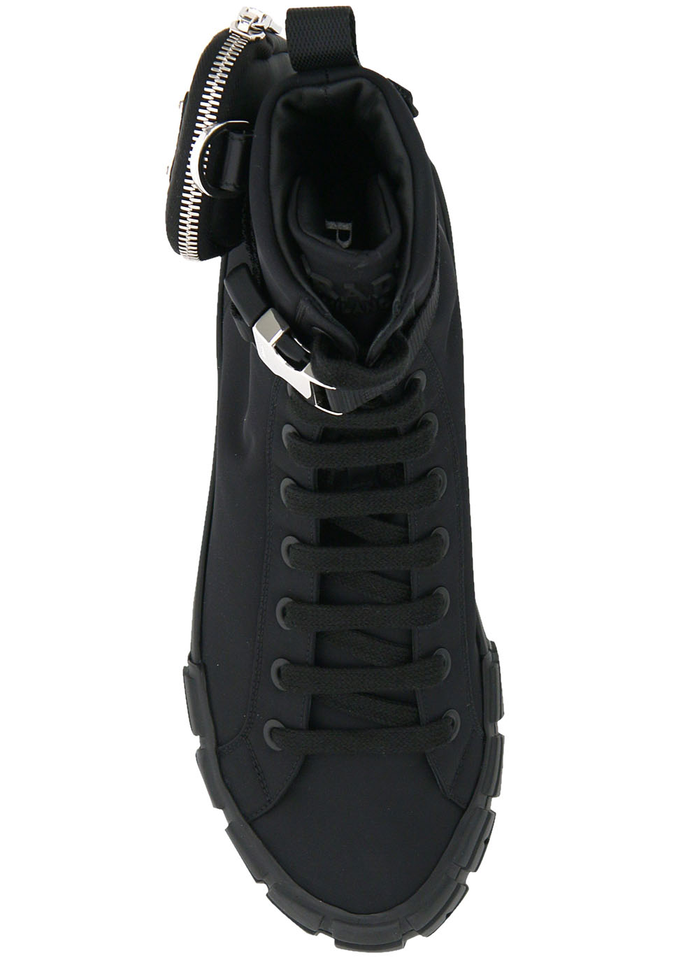 

Prada Black Wheel Re-Nylon Gabardine High-top Sneakers Size EU  UK 10
