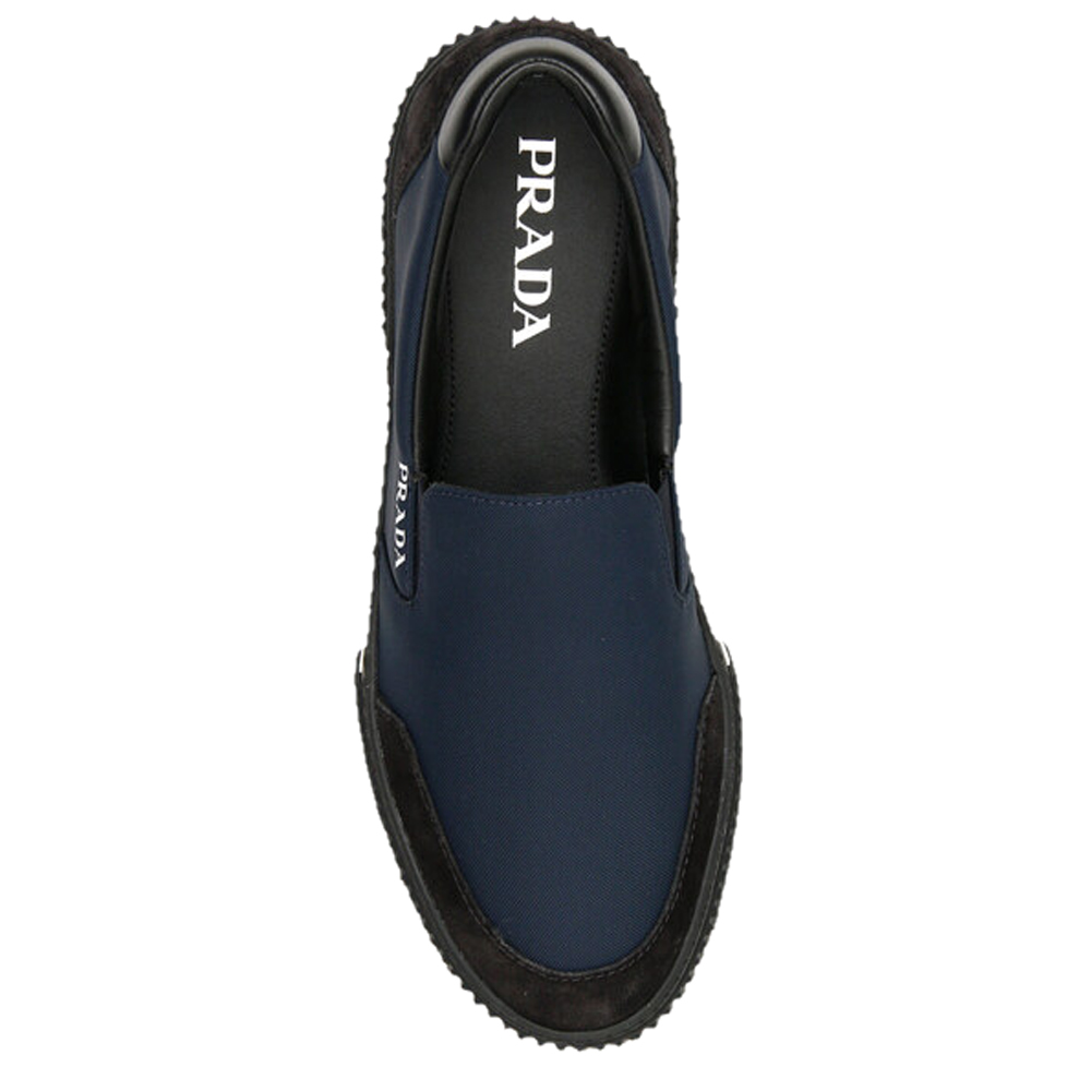 

Prada Black/Ultramarine Stratus Suede And Technicial Fabric Slip-On Sneakers Size UK 5, Multicolor