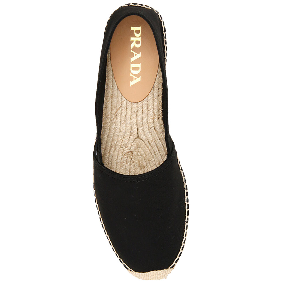 

Prada Black Gabardine Fabric Espadrilles Size UK 11