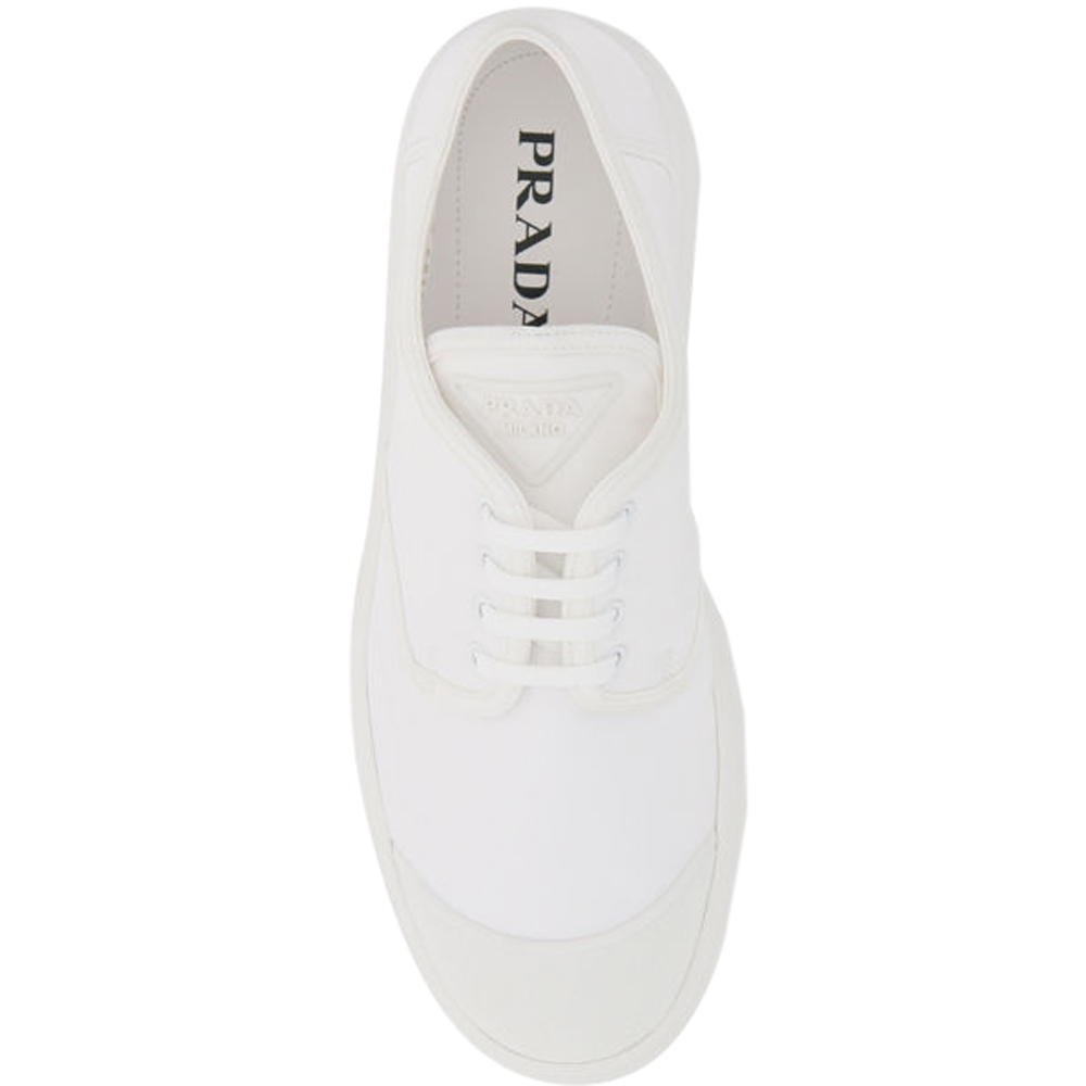 

Prada White Nylon Fabric Derby Shoes Size UK 5 EU