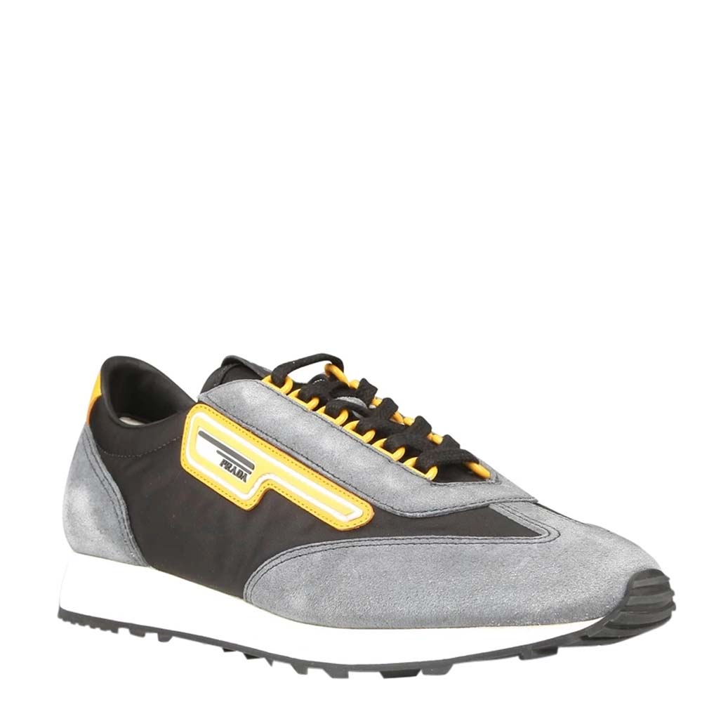 

Prada Multicolor Colorblock Pattern Sneakers Size EU  (UK 8