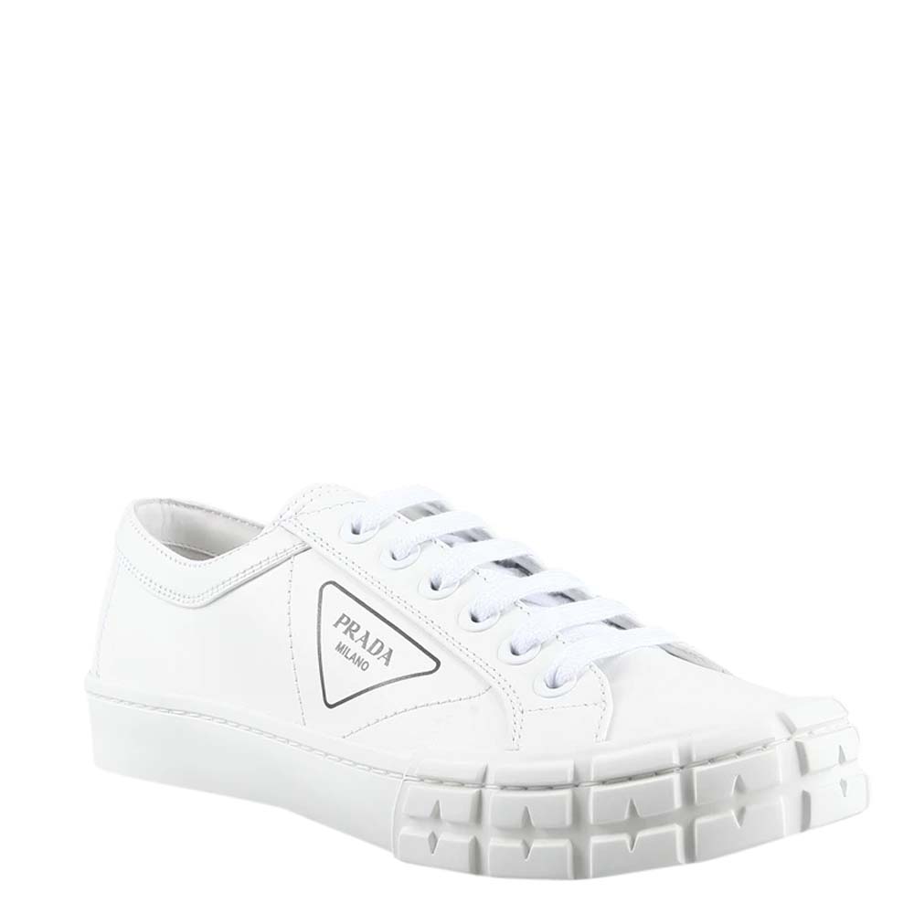 

Prada White Wheel Cassetta Sneakers Size EU  (UK 5