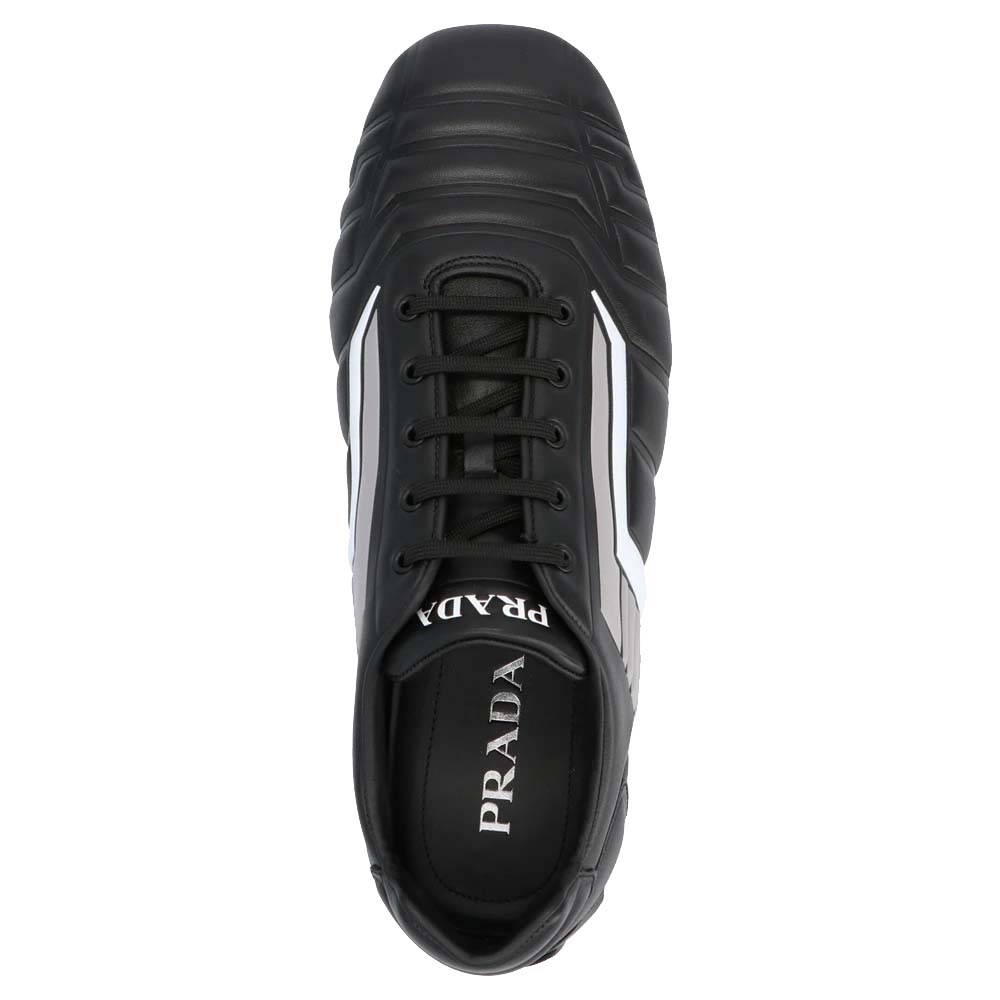 

Prada Black Rev leather Sneakers Size EU  UK 6.5