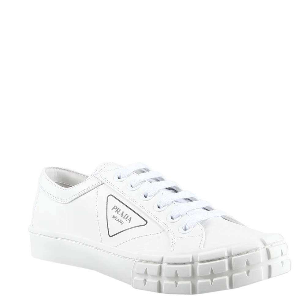

Prada White Wheel Low Top Sneakers Size EU  UK 7