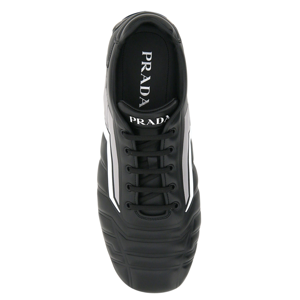 

Prada Black Leather Rev Sneakers Size UK 10 EU