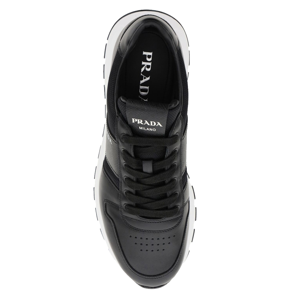 

Prada Black Leather Prax 01 Sneakers Size EU