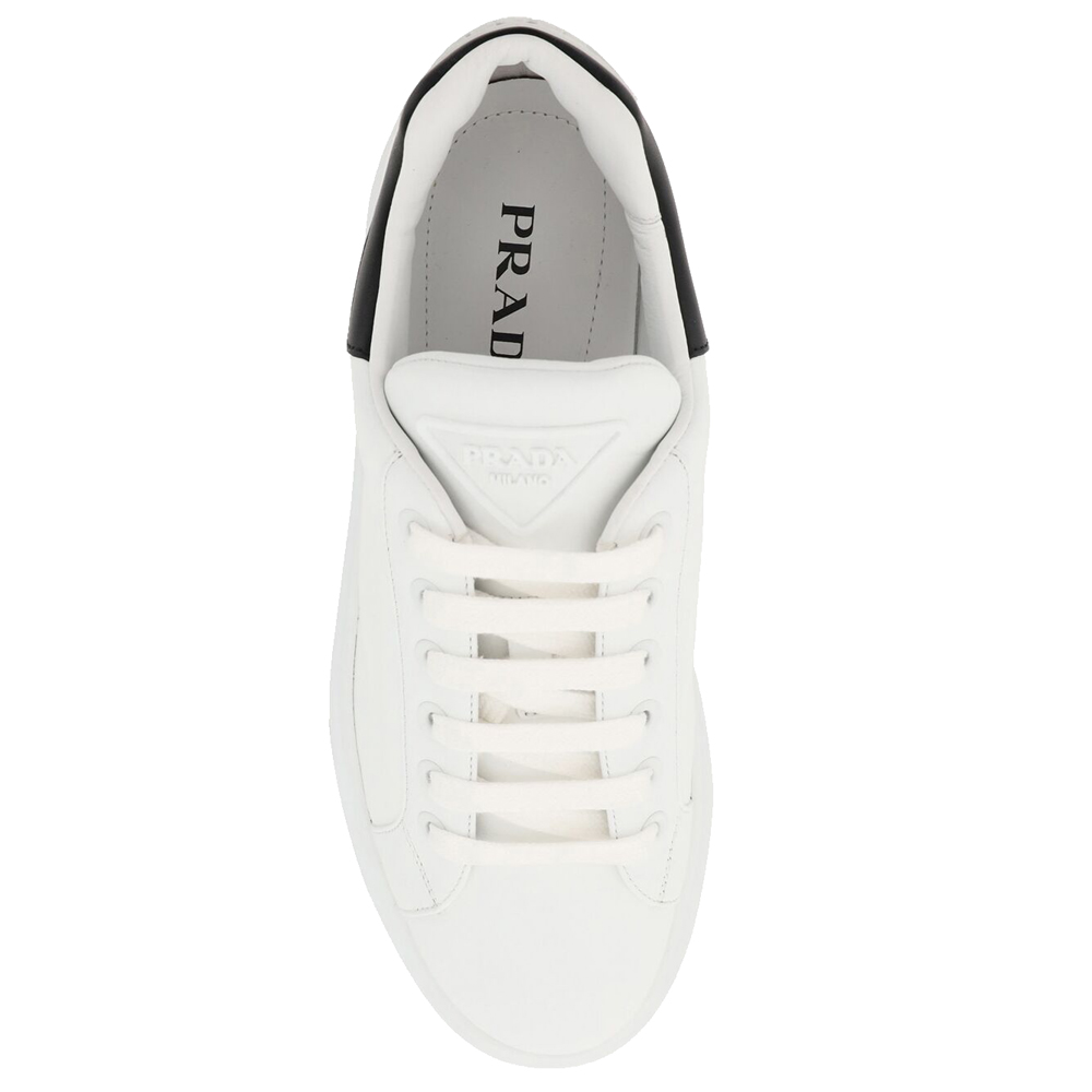 

Prada White Leather Macro Sneakers Size EU