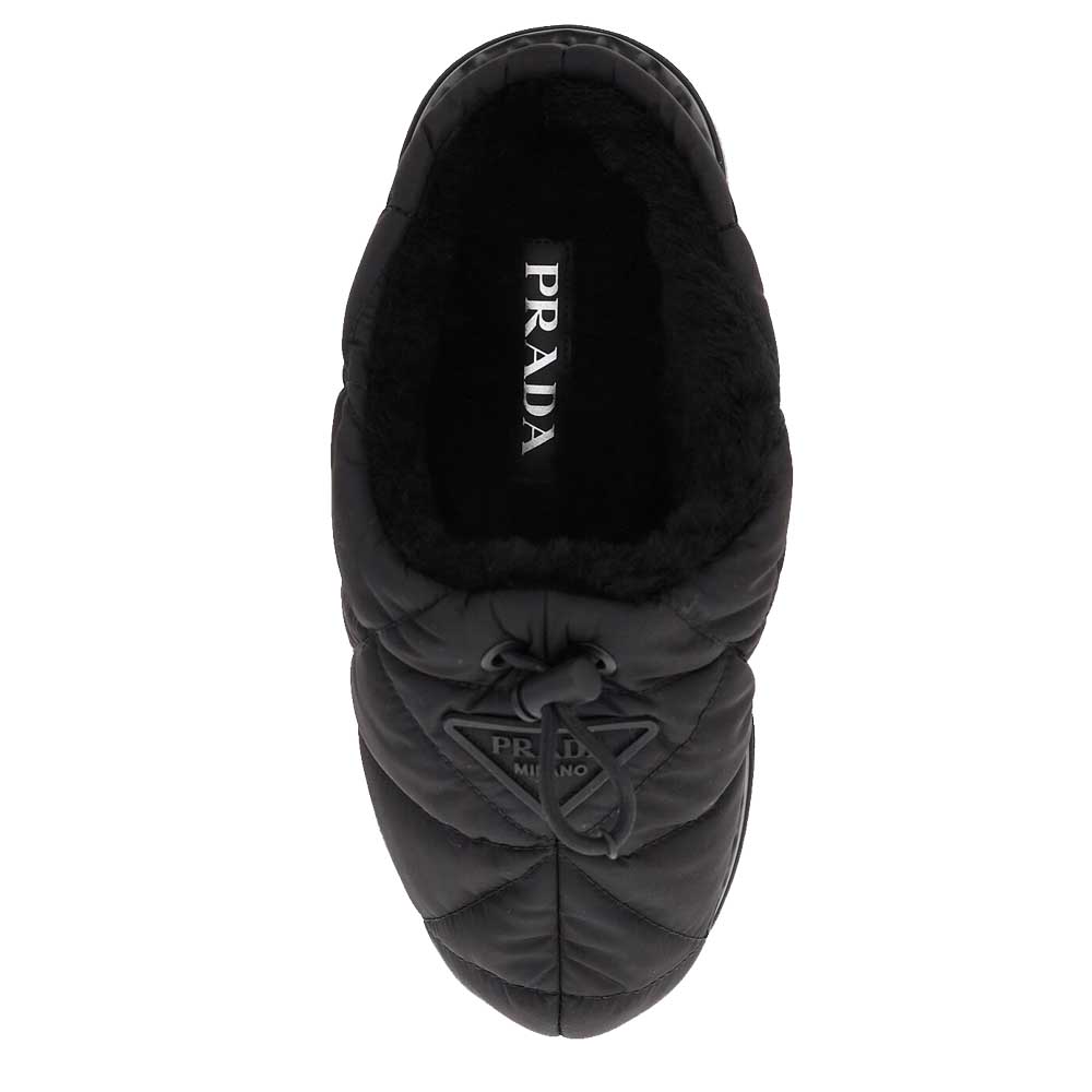 

Prada Black Nylon Padded Slippers Size EU