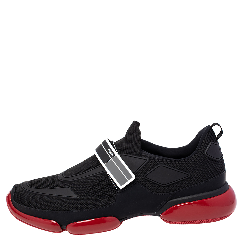 

Prada Black/Red Mesh Cloudbust Sneakers Size