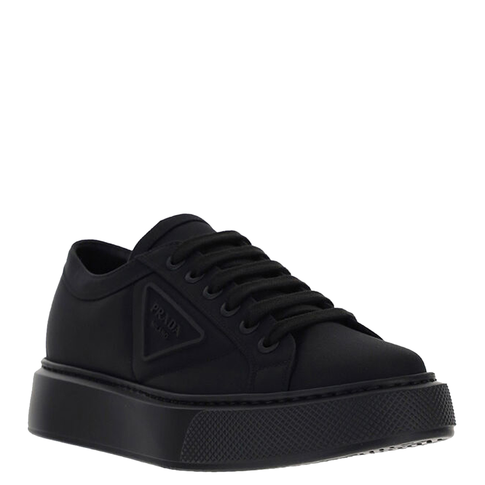 

Prada Black Nylon Gabardine Sneakers Size UK 10/EU