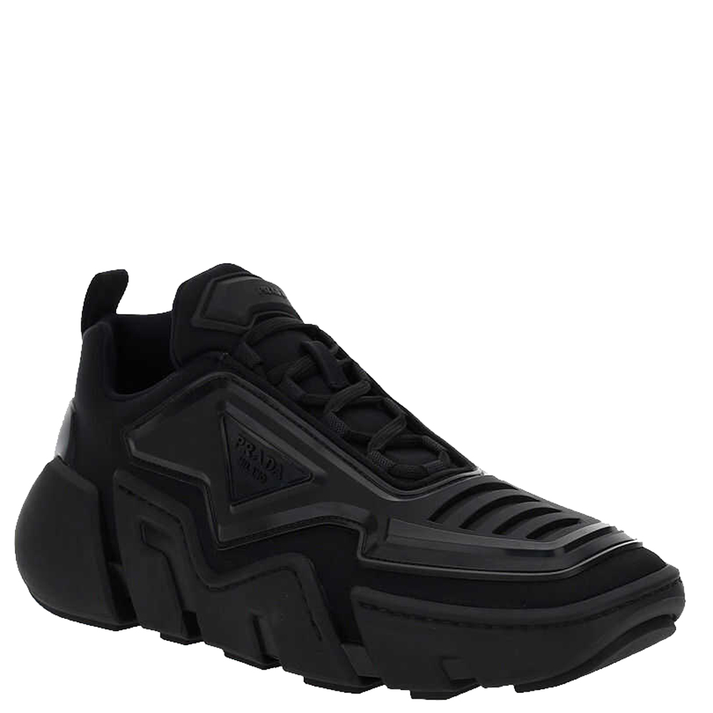 

Prada Black Technical Fabric Cloudbust Thunder Sneakers Size UK 8 EU
