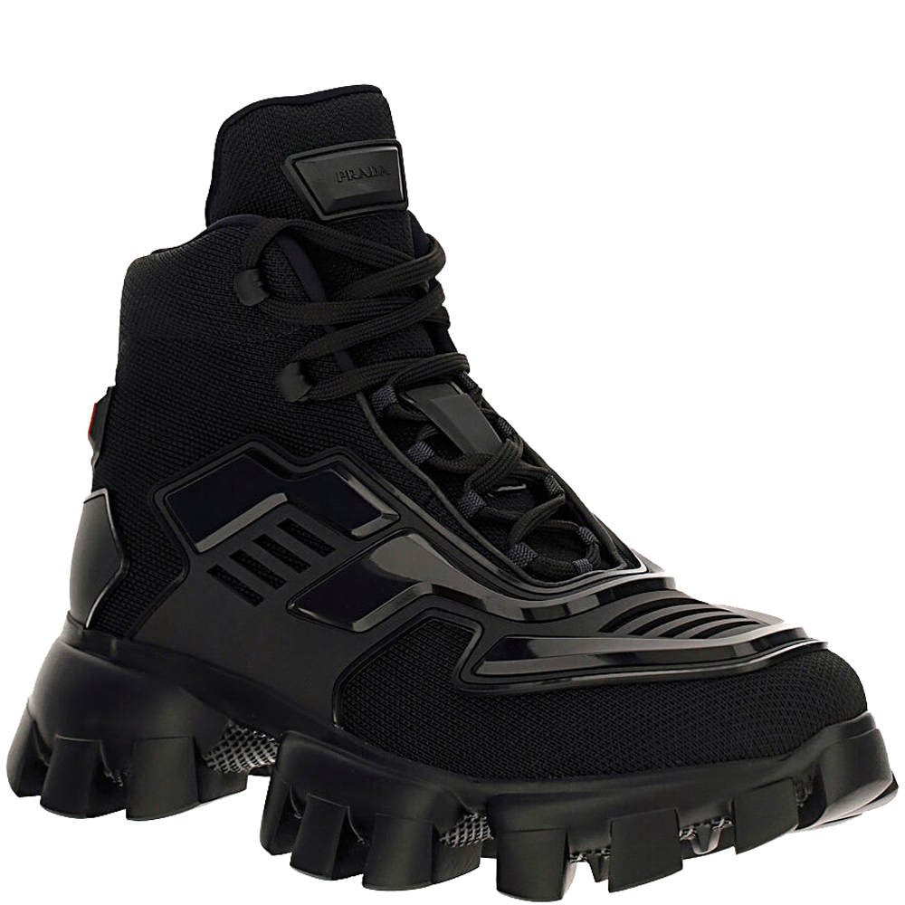 

Prada Black Technical Fabric Cloudbust Thunder Sneakers Size UK 7 EU