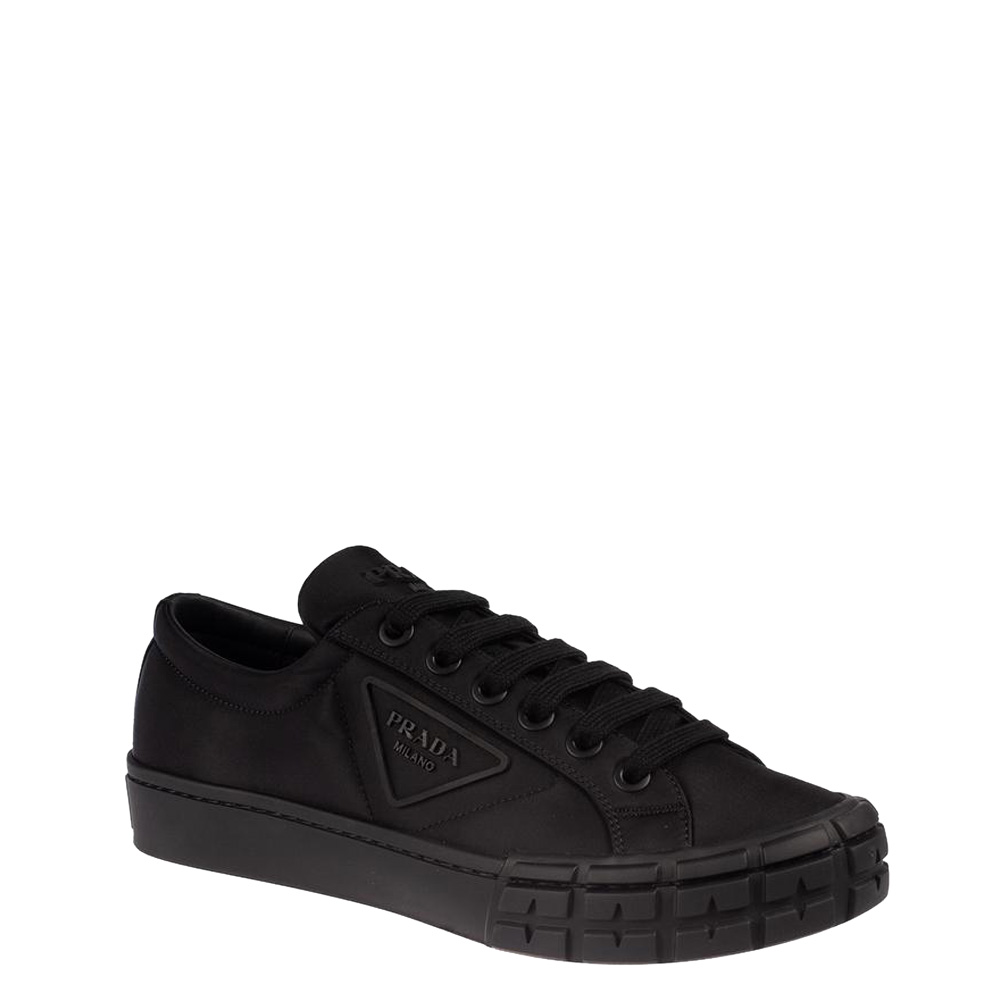 

Prada Black Gabardine Sneakers Size UK 8.5/EU