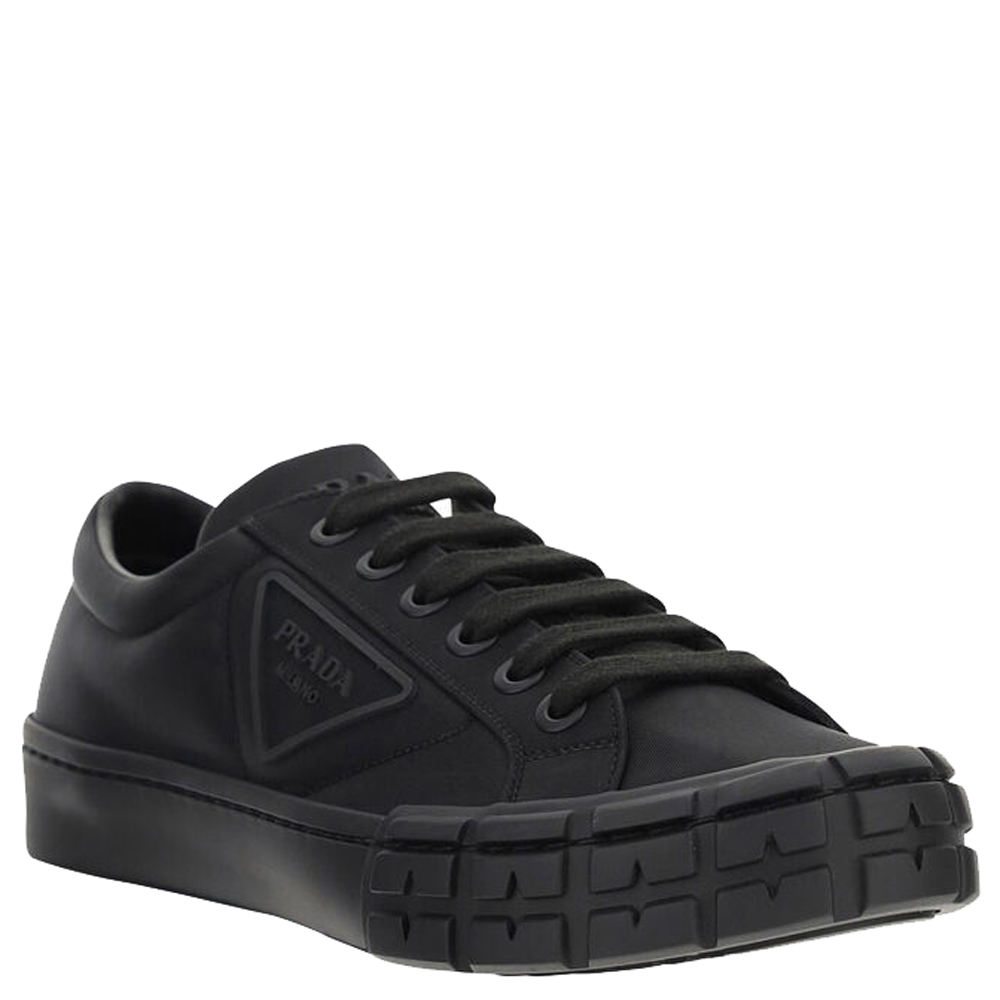 

Prada Black Garbardine Fabric Sneakers Size UK 8 EU