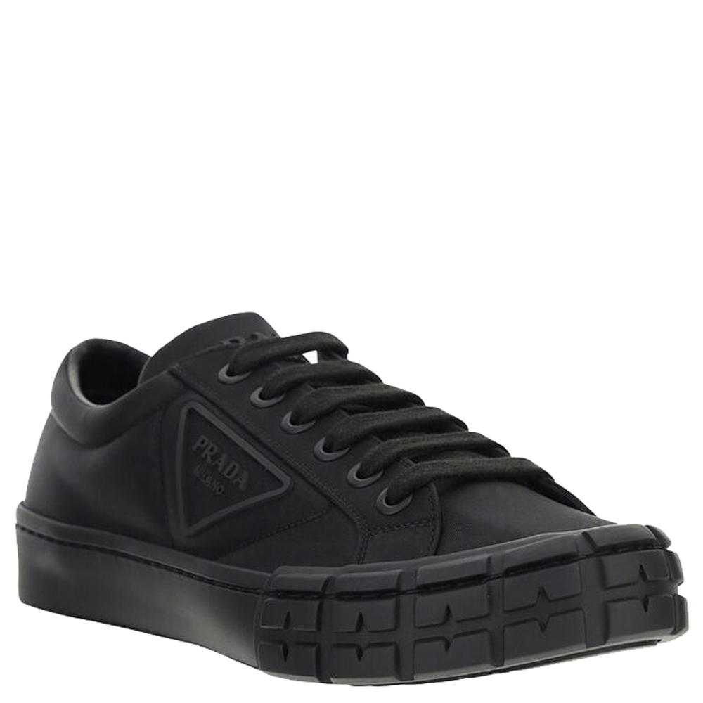 

Prada Black Gabardine Fabric Sneakers Size UK 9 EU