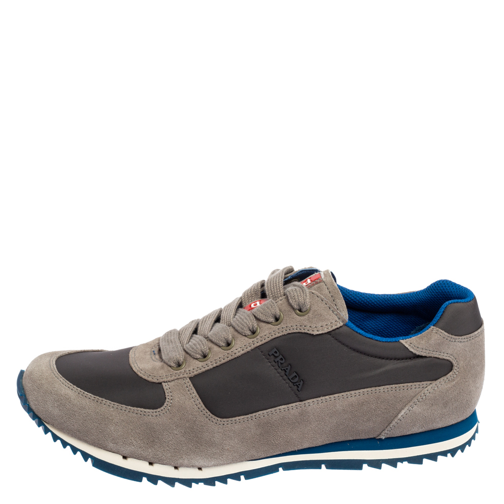 

Prada Grey Suede And Nylon Runners Sneakers Size
