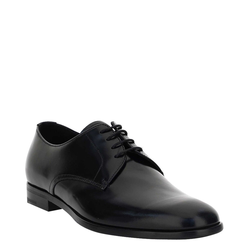 

Prada Black Brushed Leather Derby Shoes Size EU  (UK 5.5