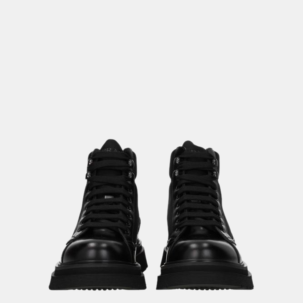

Prada Black Leather Ankle Boots Size US 11 EU