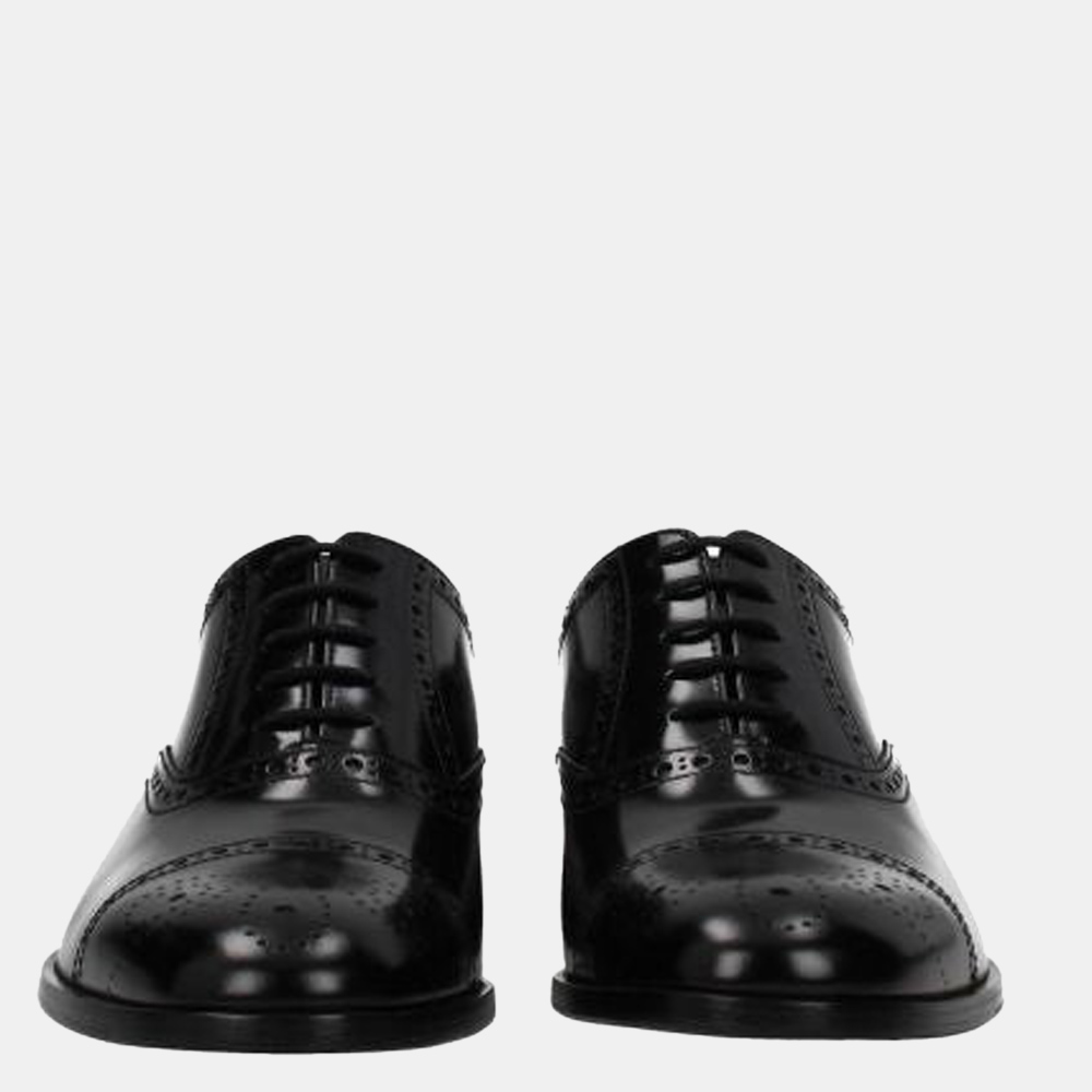 

Prada Black Leather Lace Up And Monkstrap Shoes Size US 9.5 EU