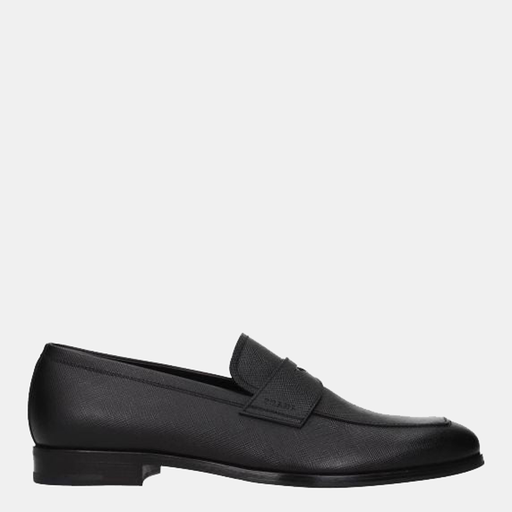 

Prada Black Leather Loafers Size US 12 EU 46 2/3
