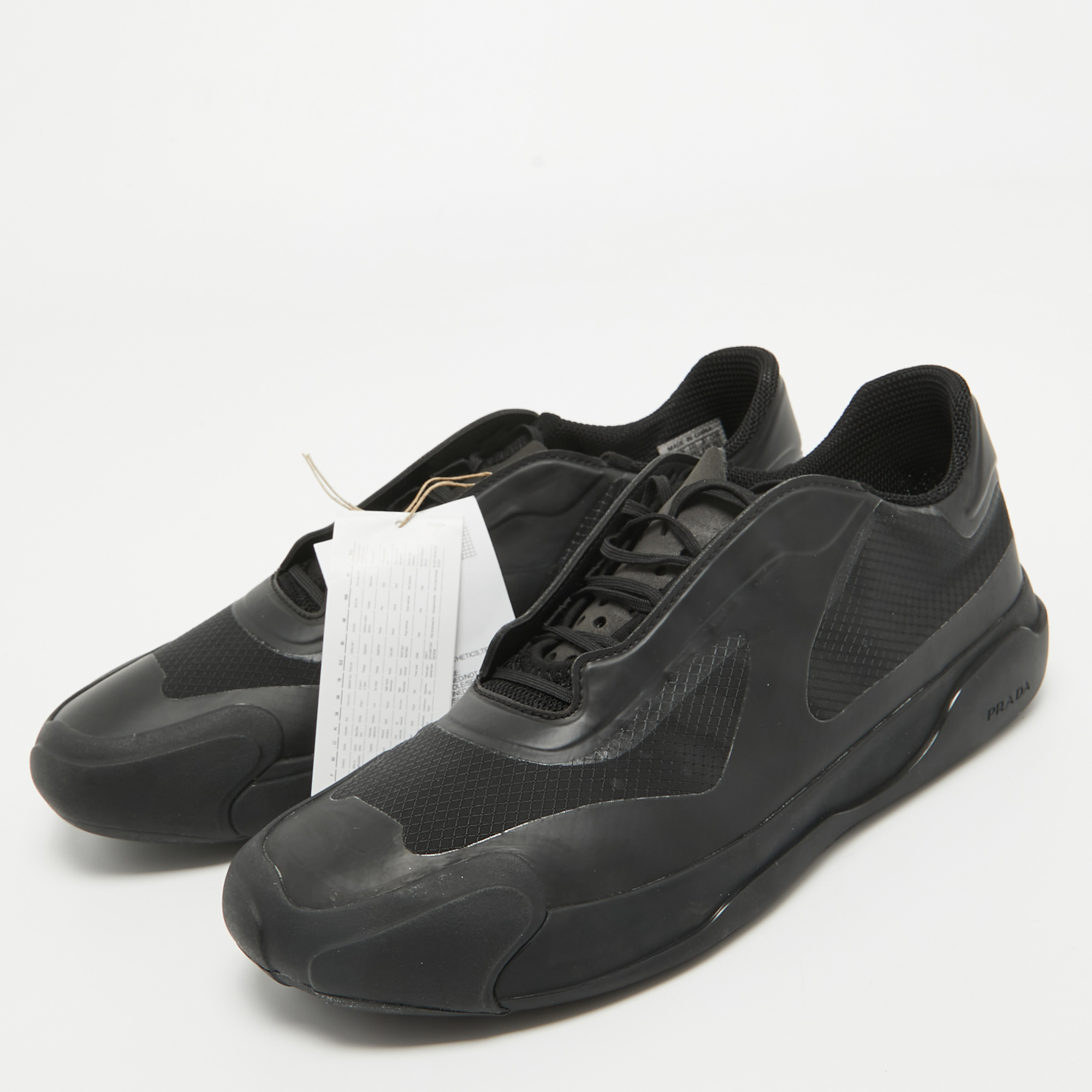 

Adidas x Prada Black Mesh and Nylon A+P Luna Sneakers Size