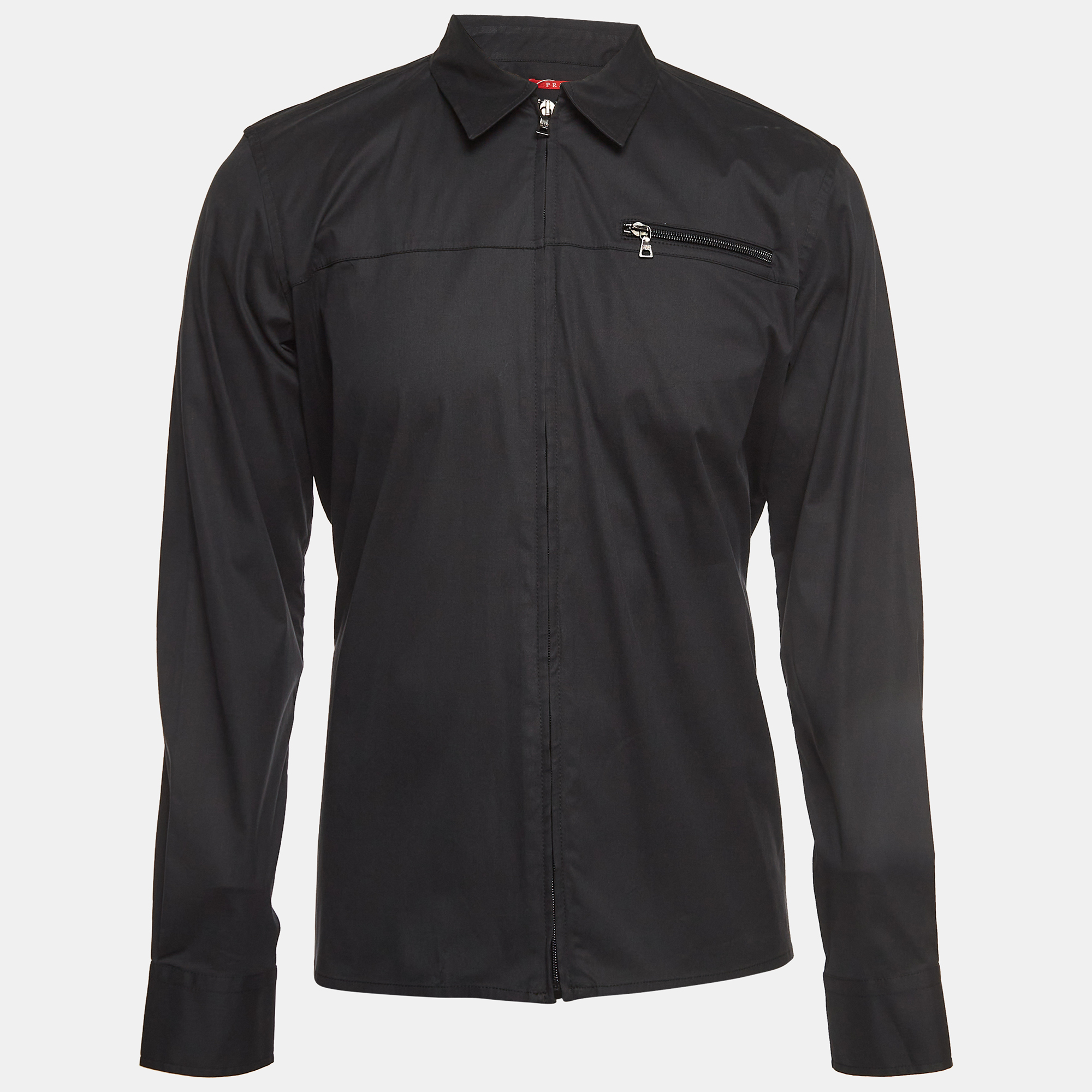 

Prada Sport Black Cotton Blend Zipper Jacket