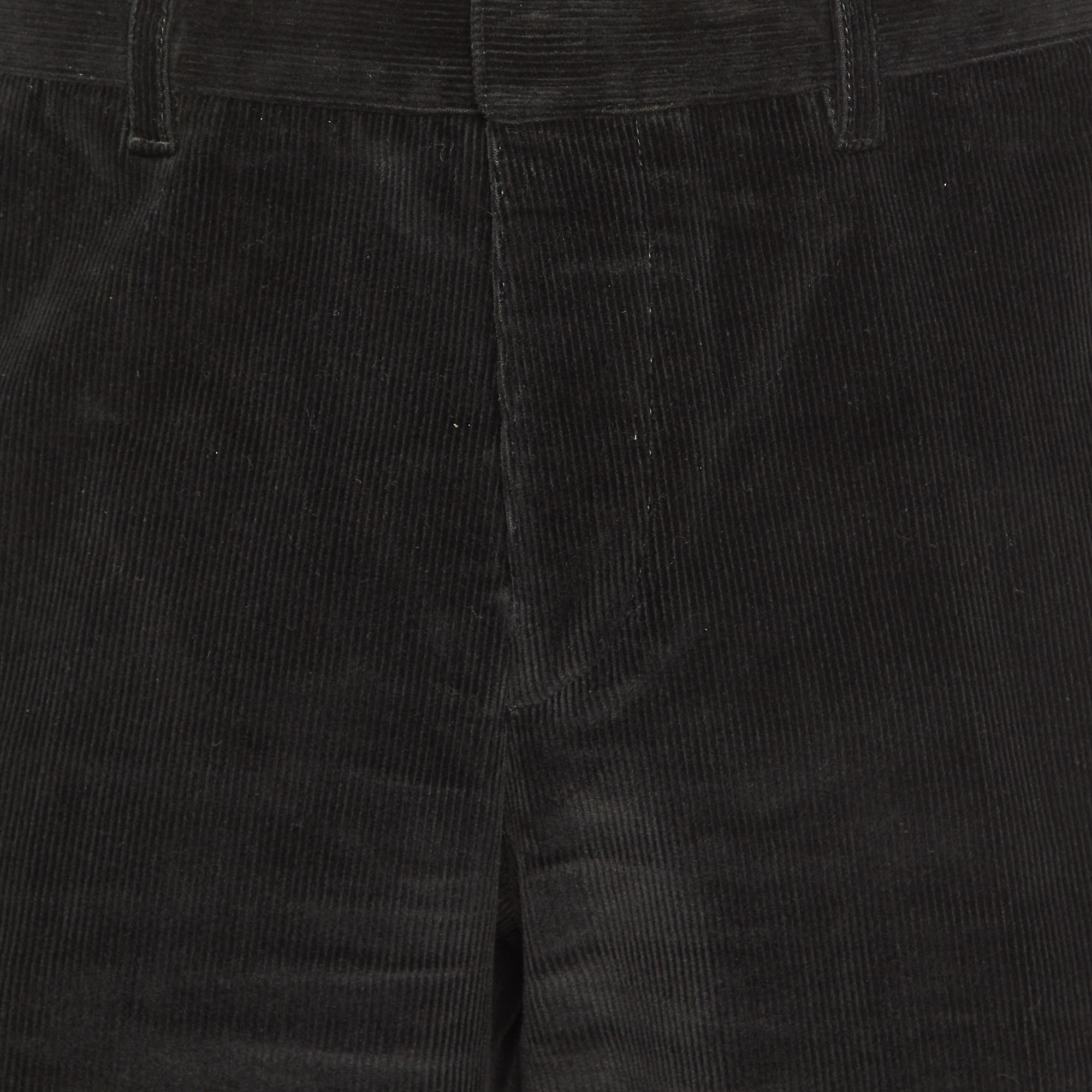 Prada Black Corduroy Regular Fit Pants XL 