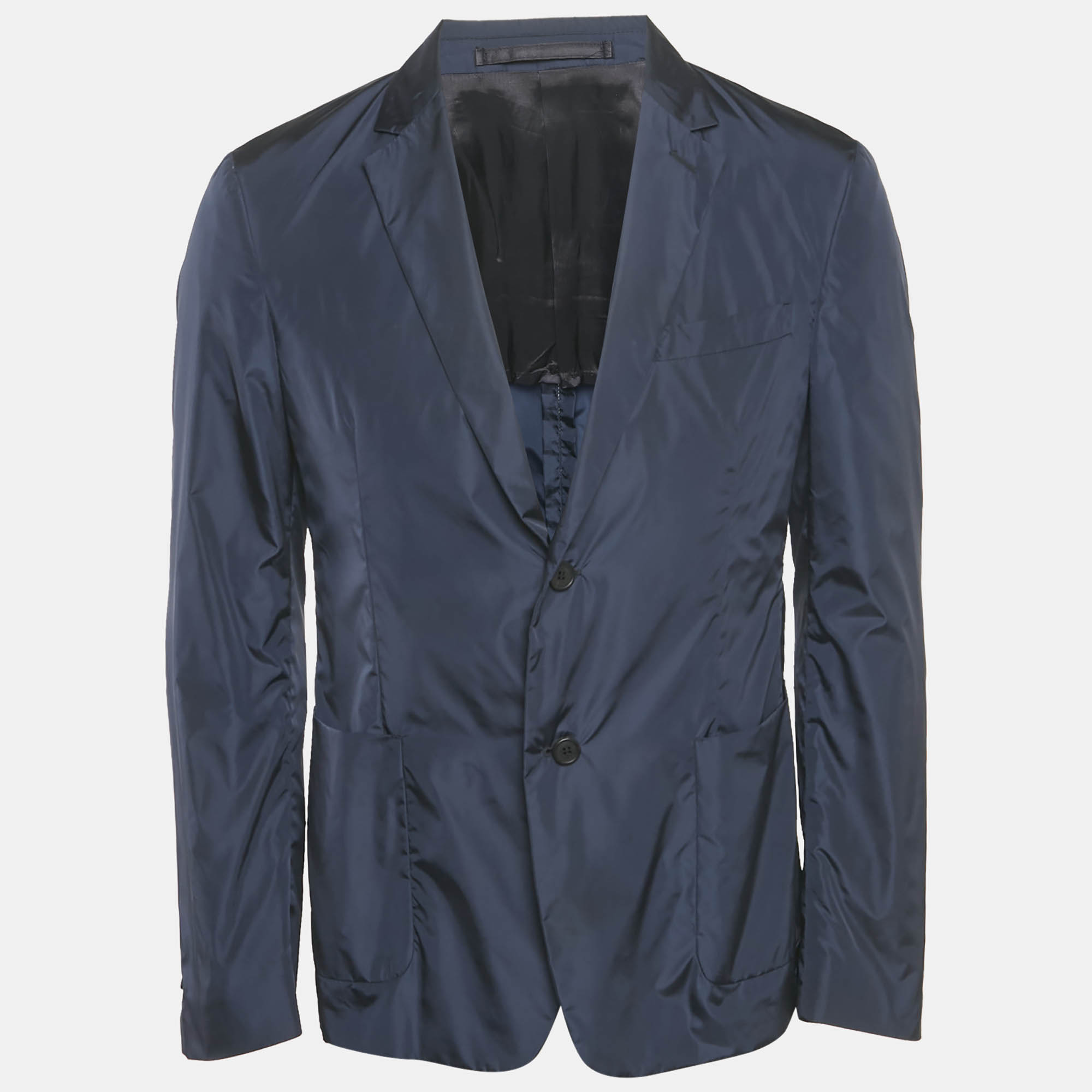 

Prada Sport Navy Blue Re-Nylon Single Breasted Blazer L