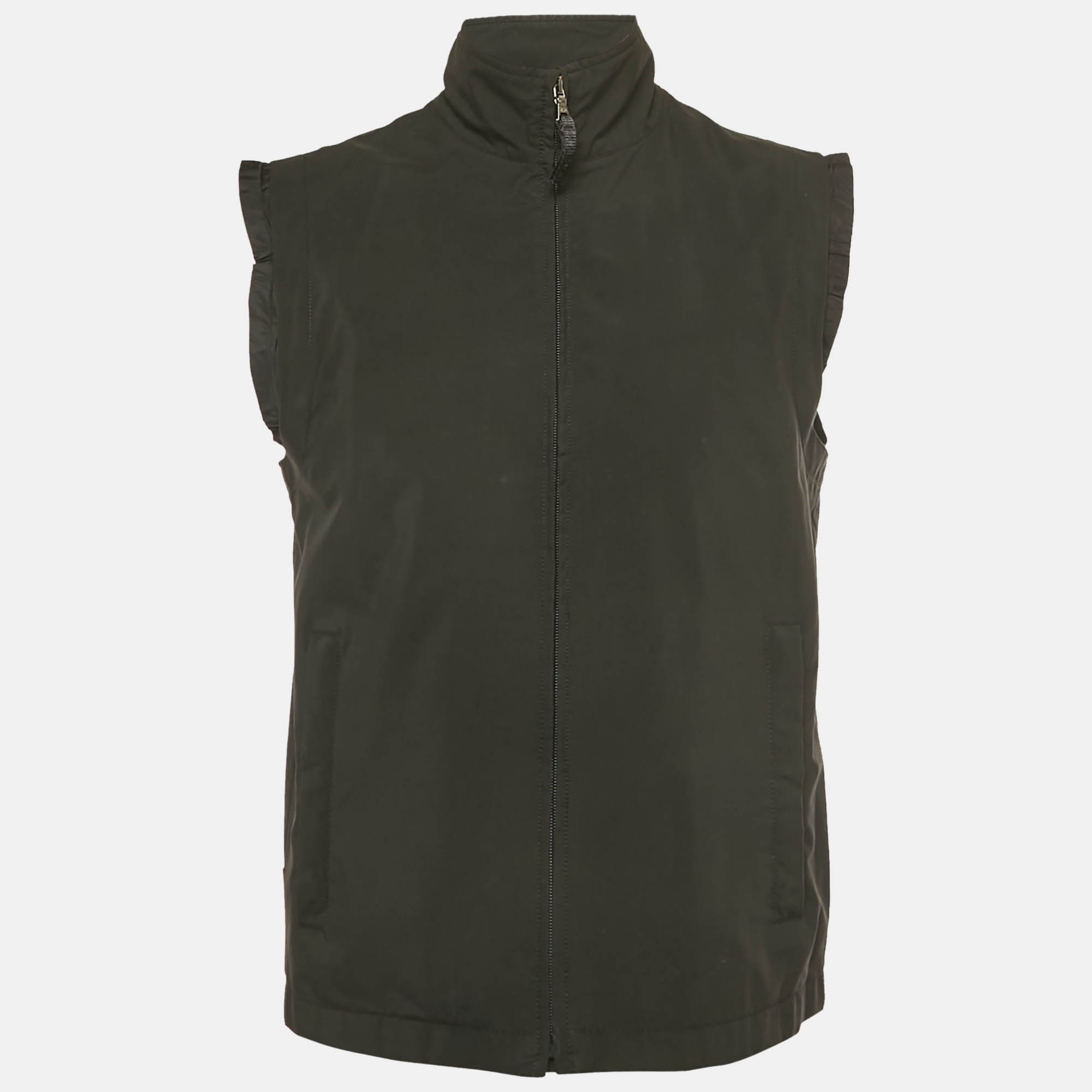

Prada Sport Black Windbreaker Zip Up Vest L