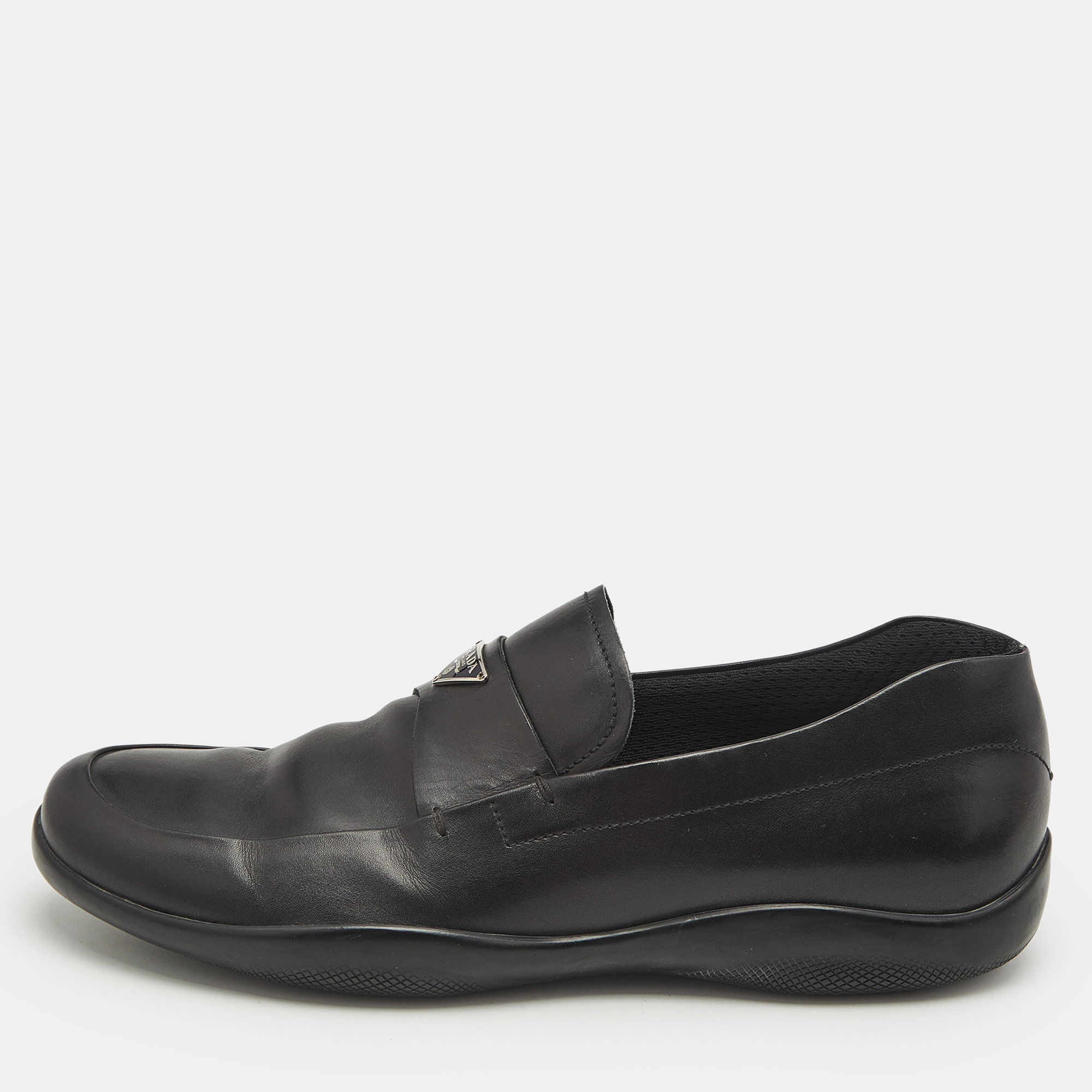 

Prada Sport Black Leather Slip On Loafers Size 42