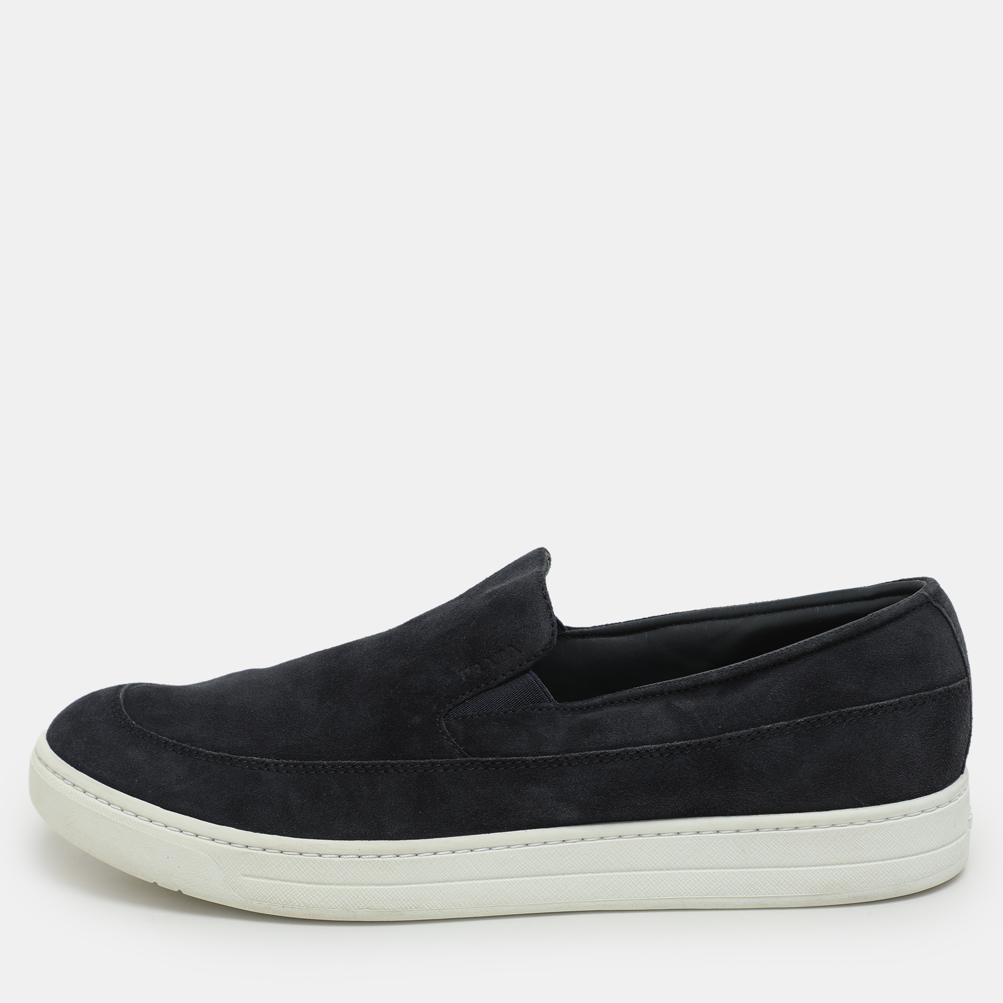 

Prada Sport Navy Blue Suede Slip On Loafers Size 42