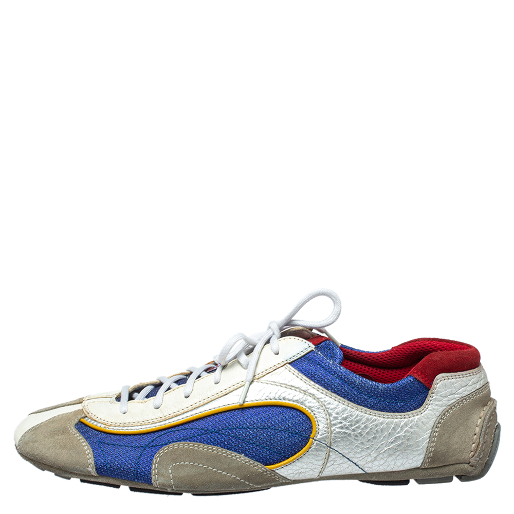 

Prada Sport Multicolor Nylon, Suede and Leather Lace Up Sneakers Size