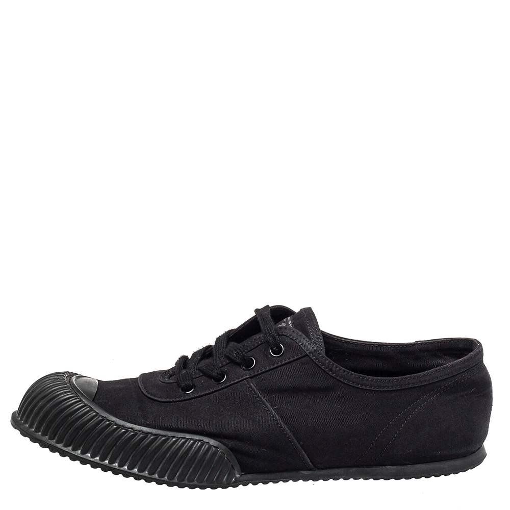 

Prada Sport Black Canvas Low Top Sneakers Size