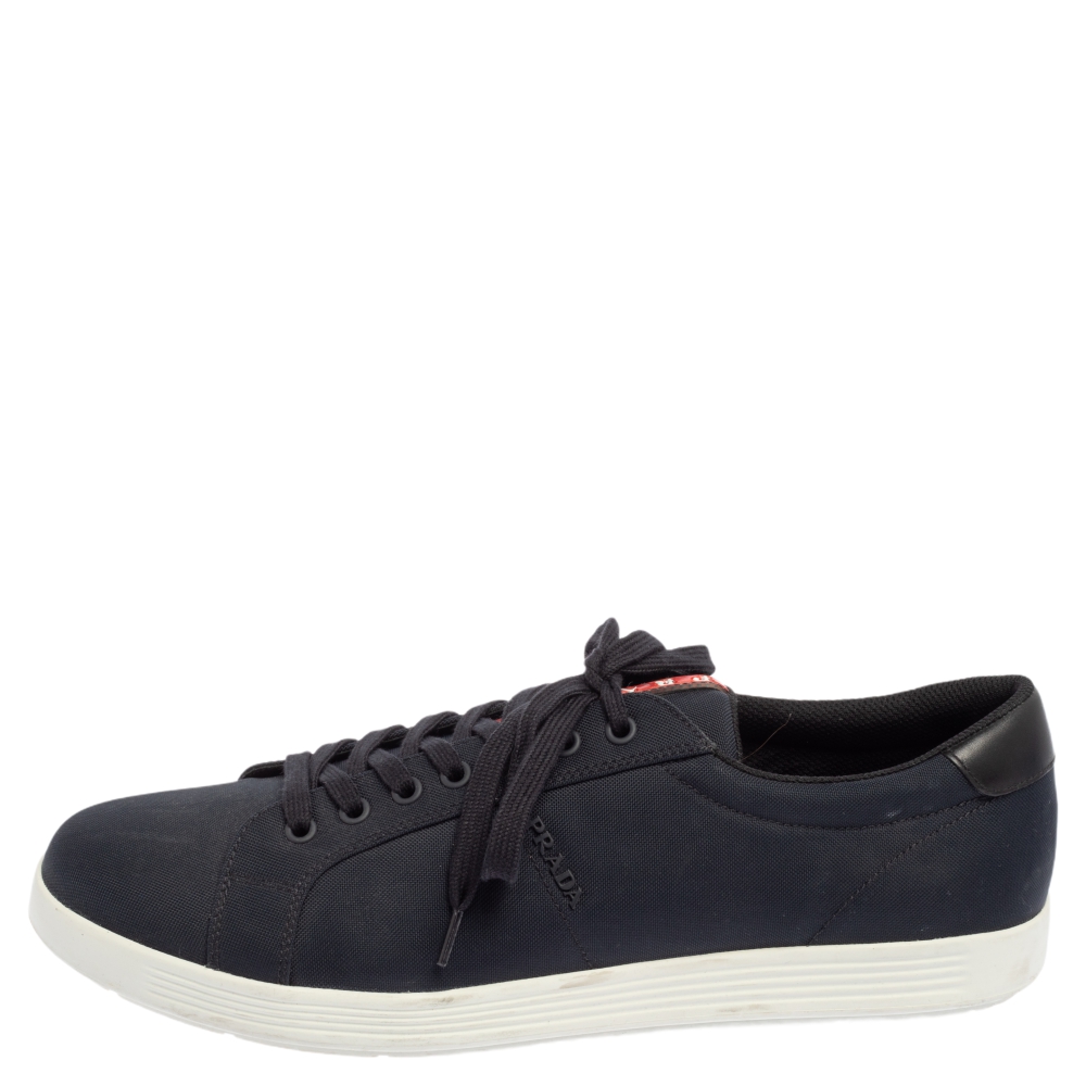 

Prada Sport Navy Blue Lace Low Top Sneakers Size