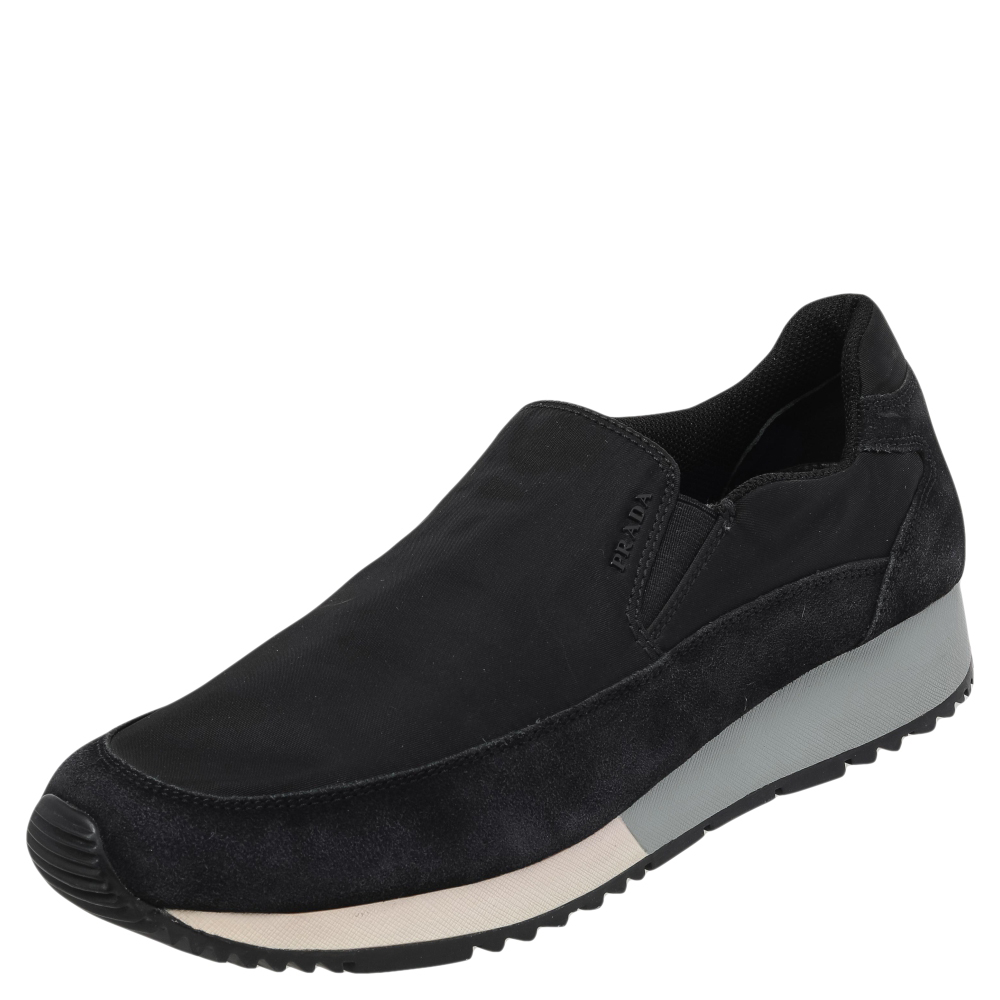 

Prada Sport Black Suede And Nylon Slip On Sneakers Size