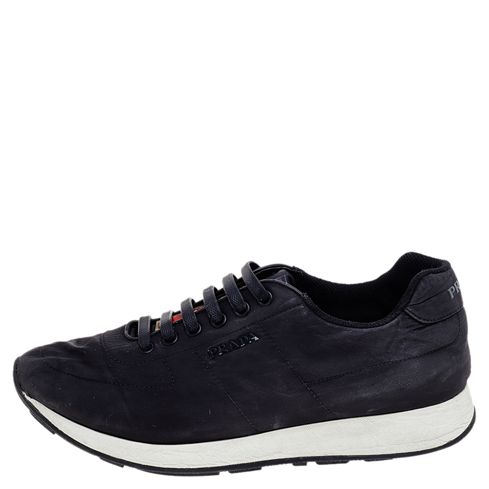 

Prada Sport Black Nylon Low Top Sneakers Size