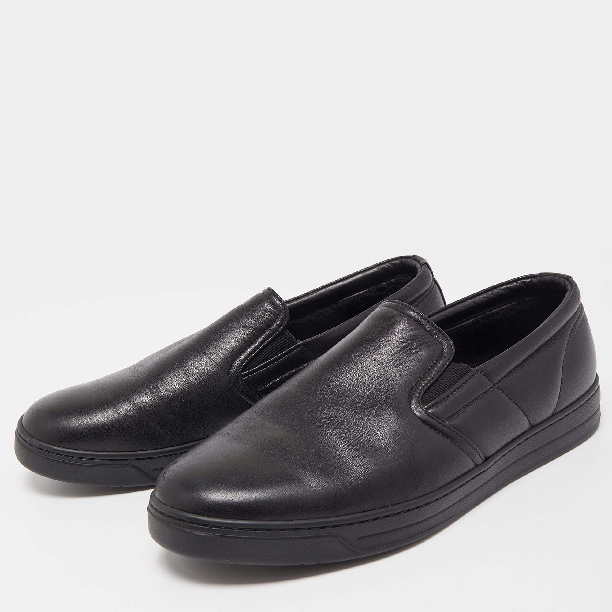 

Prada Sport Black Leather Low Top Sneakers Size