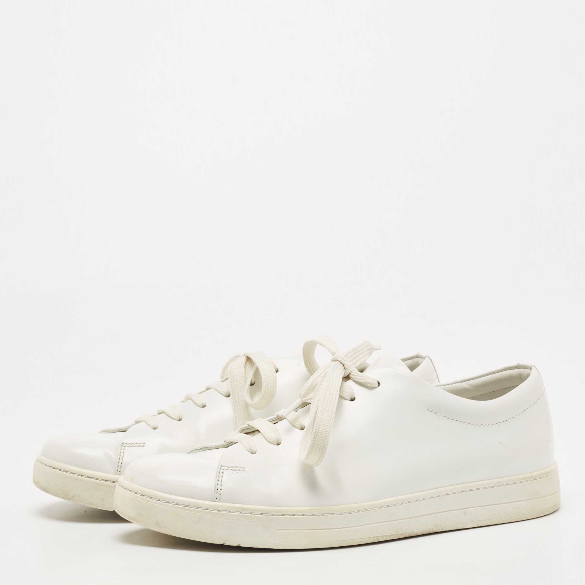 

Prada Sport White Leather Low Top Sneakers Size