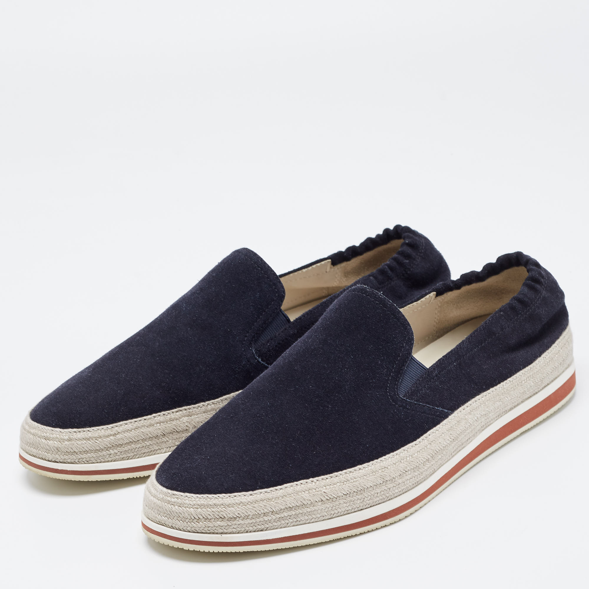 

Prada Sport Navy Blue Suede Espadrille Sneakers Size