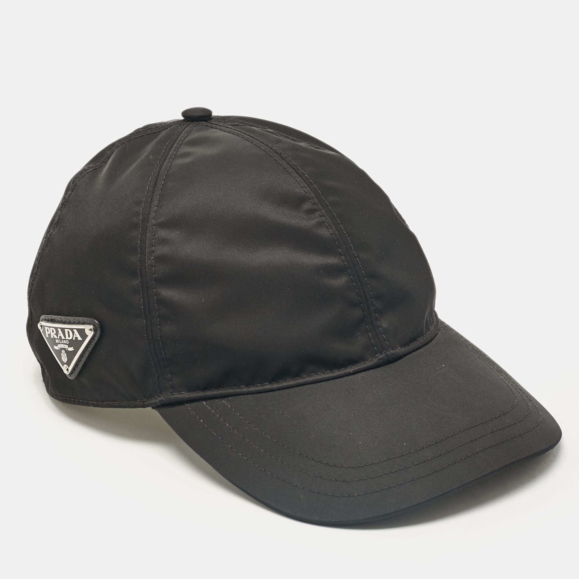 

Prada Black Logo Re-Nylon Baseball Cap