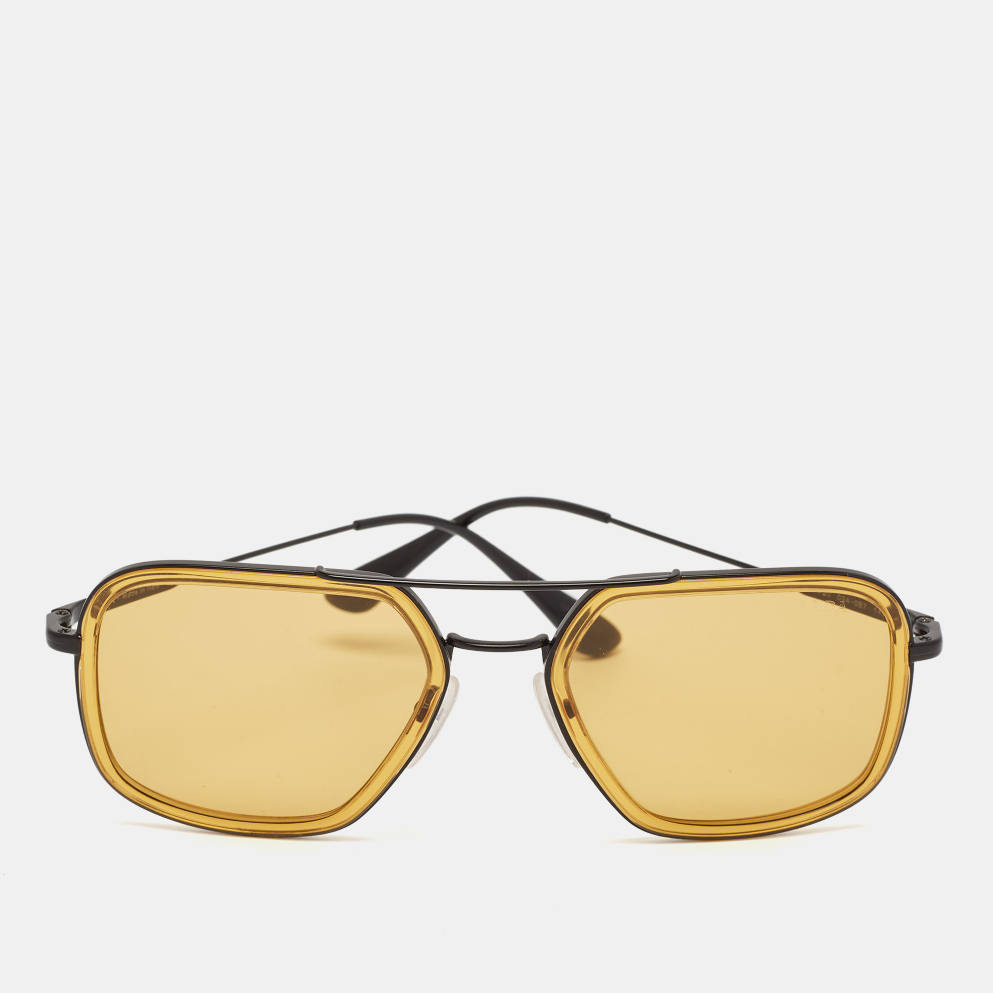 

Prada Yellow/Black SPR57X Square Sunglasses