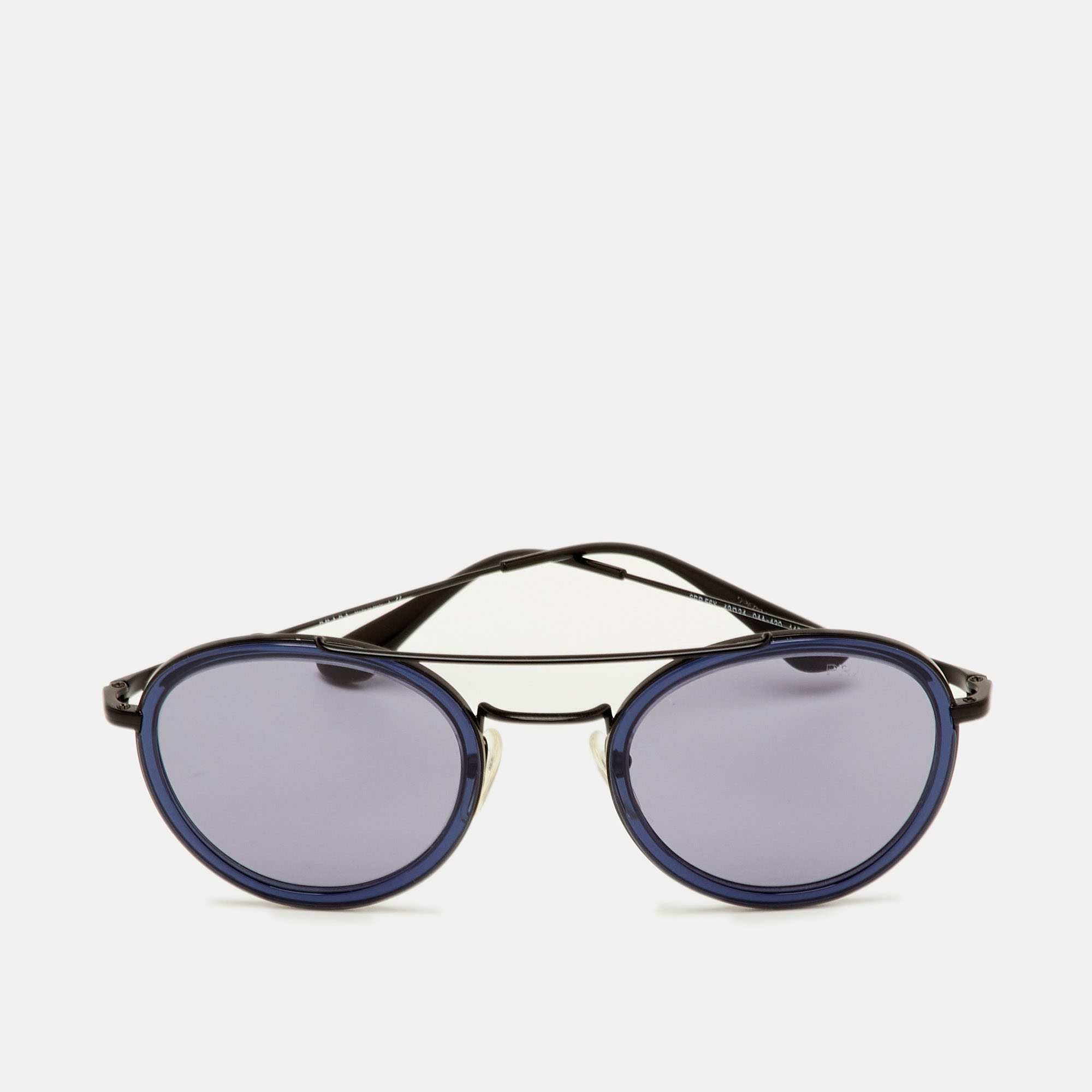 

Prada Blue/Black SPR 56X Round Sunglasses