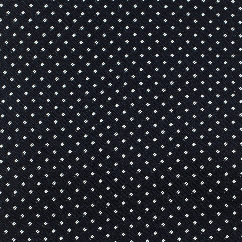 

Prada Navy Blue Dotted Silk Jacquard Tie