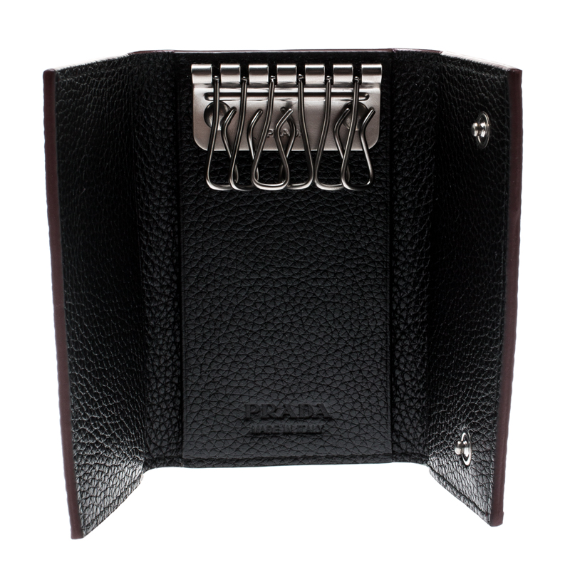 

Prada Burgundy Leather 6 Key Holder