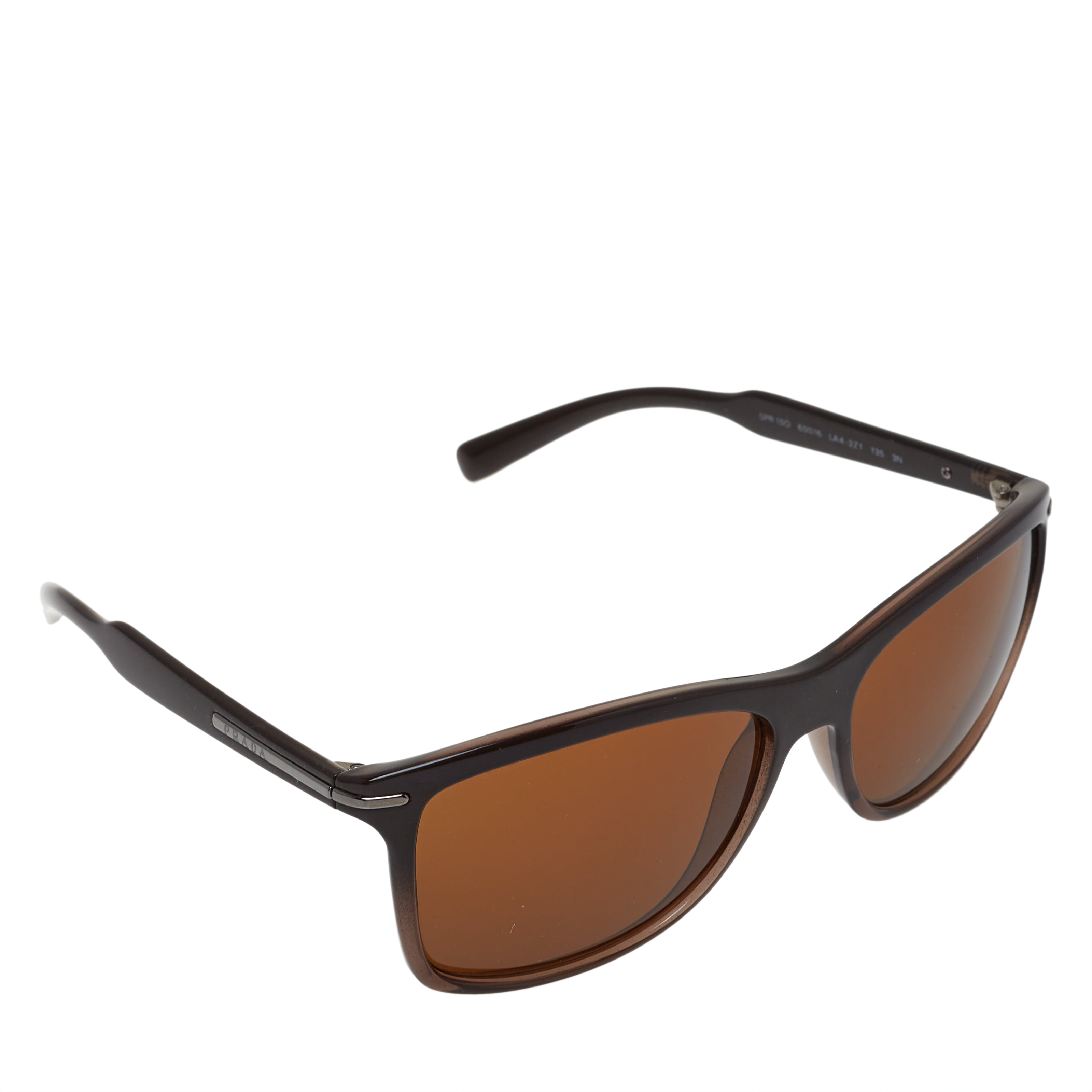 Prada Brown SPR 100 Square Sunglasses 