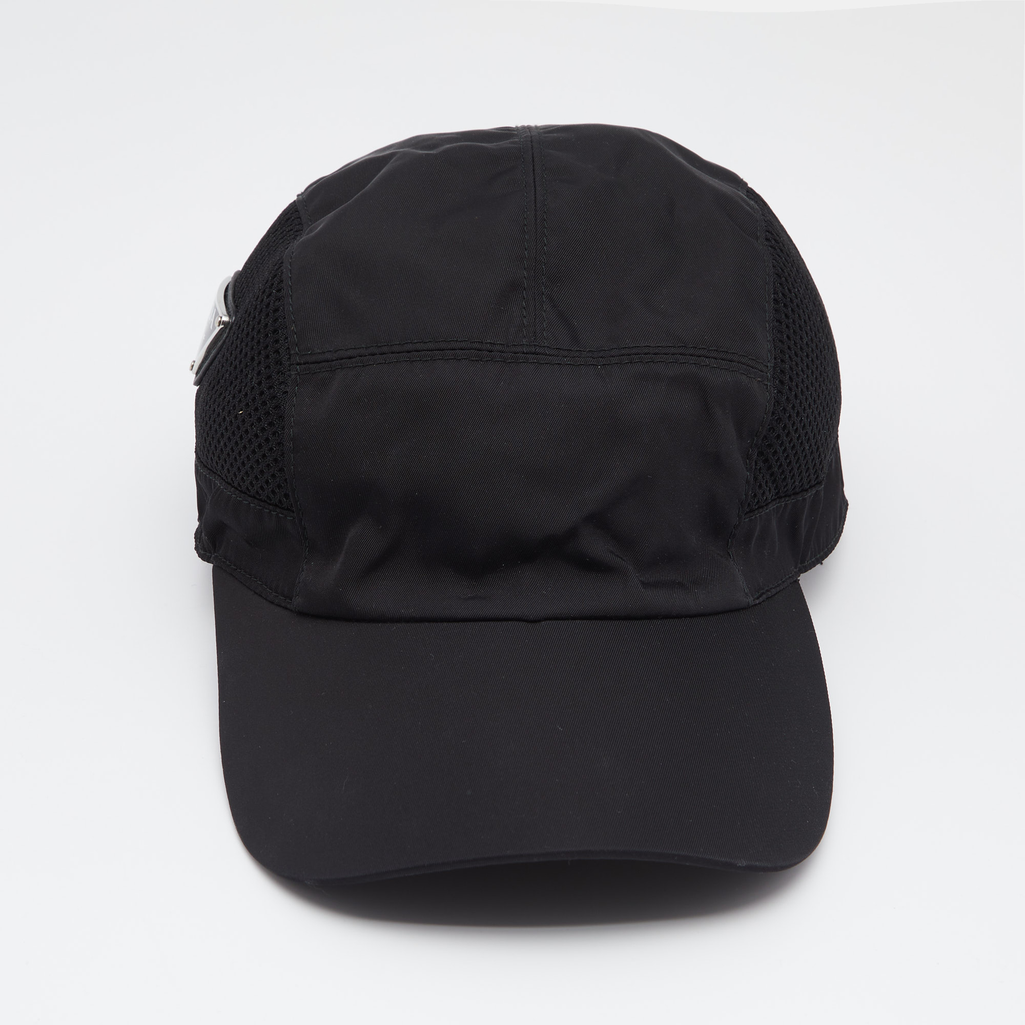 

Prada Black Mesh-Panel Nylon Baseball Cap