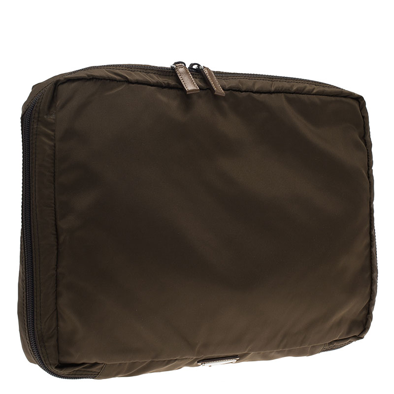 

Prada Brown Nylon Laptop Case