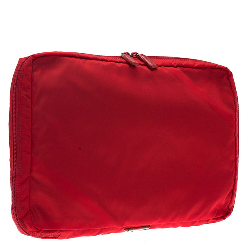 

Prada Red Nylon Laptop Case