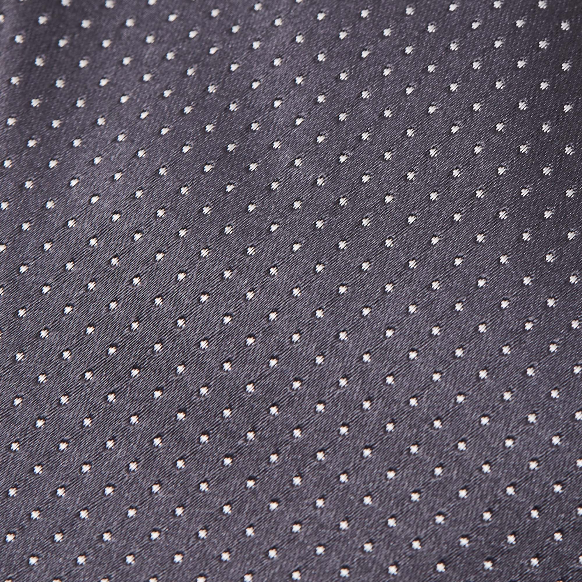 

Prada Grey Polka Dot Silk Jacquard Tie