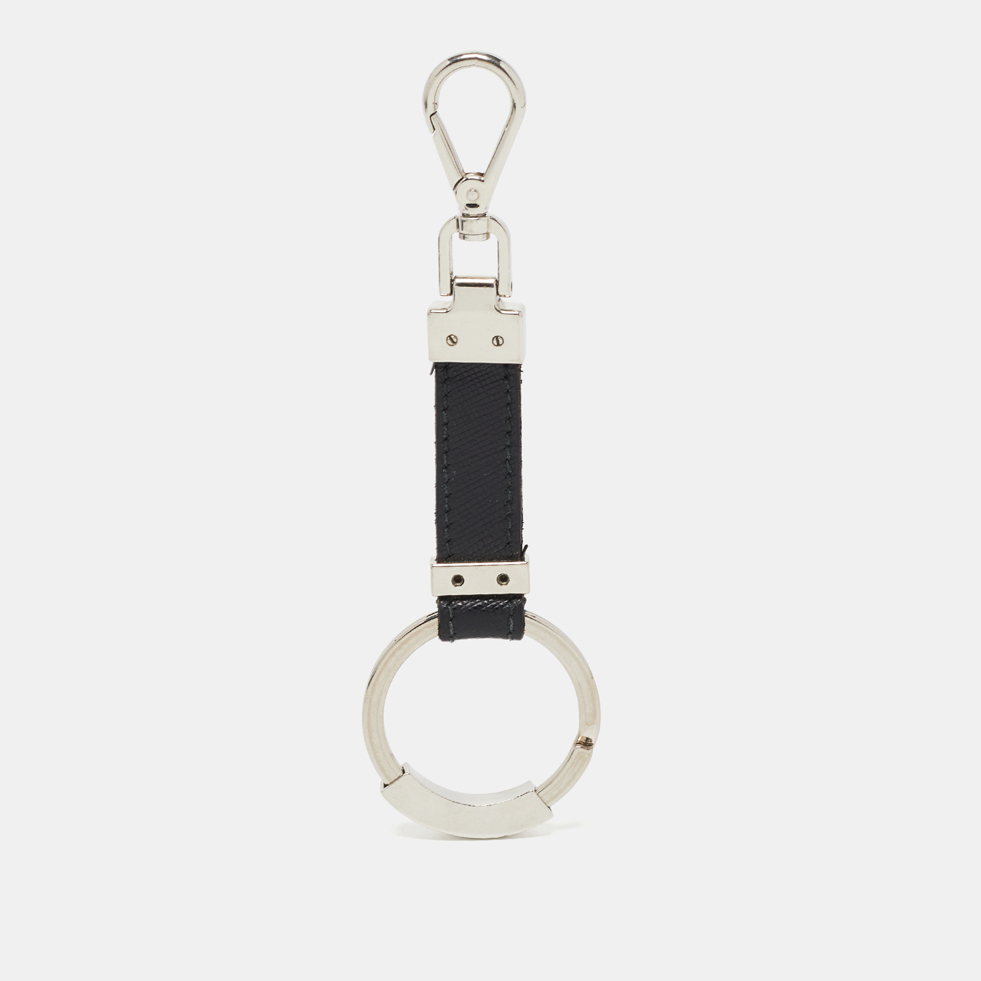 

Prada Black Leather Key Chain